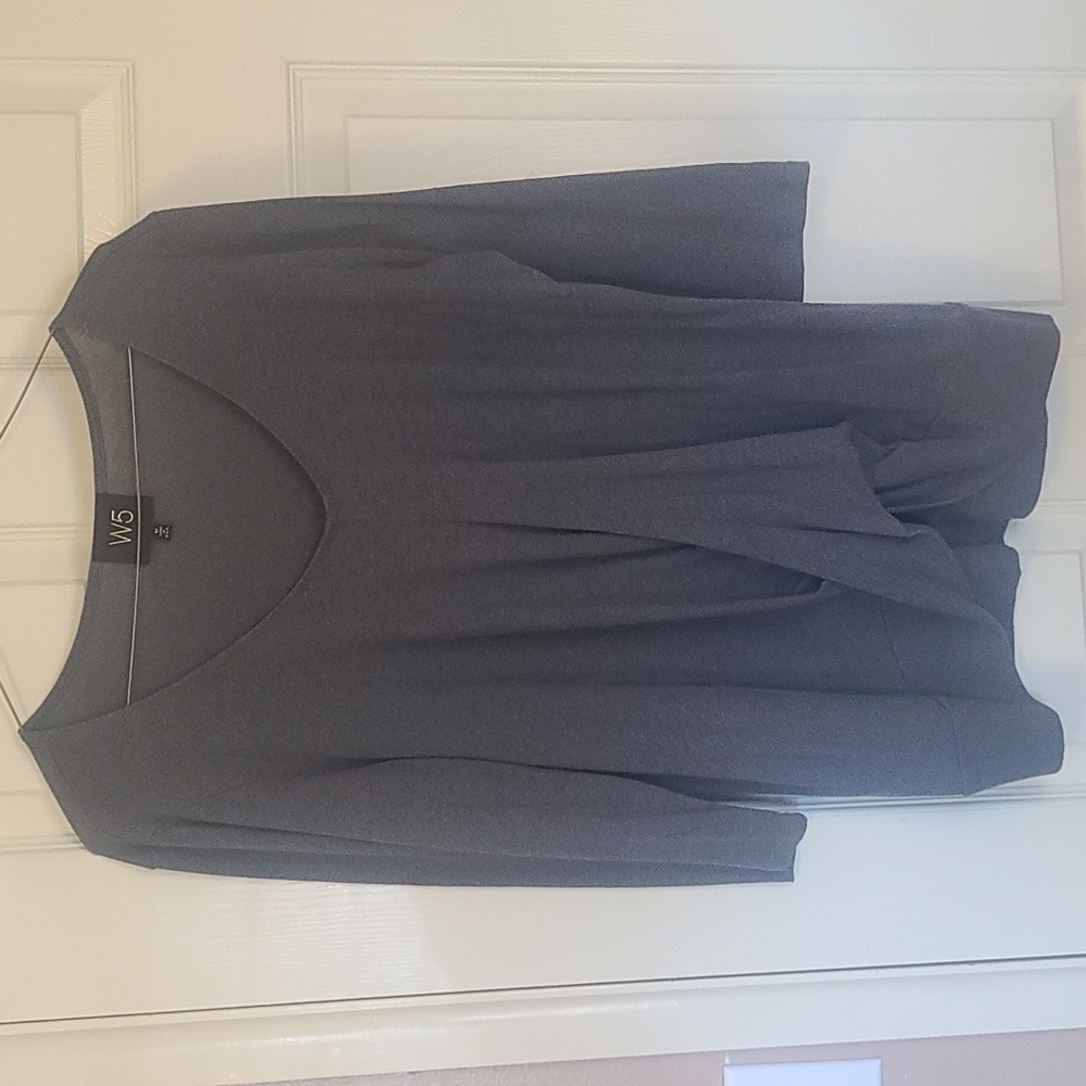 3/4 sleeve twist front W5 sweater